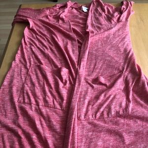 Lularoe pink Sarah duster cardigan size large